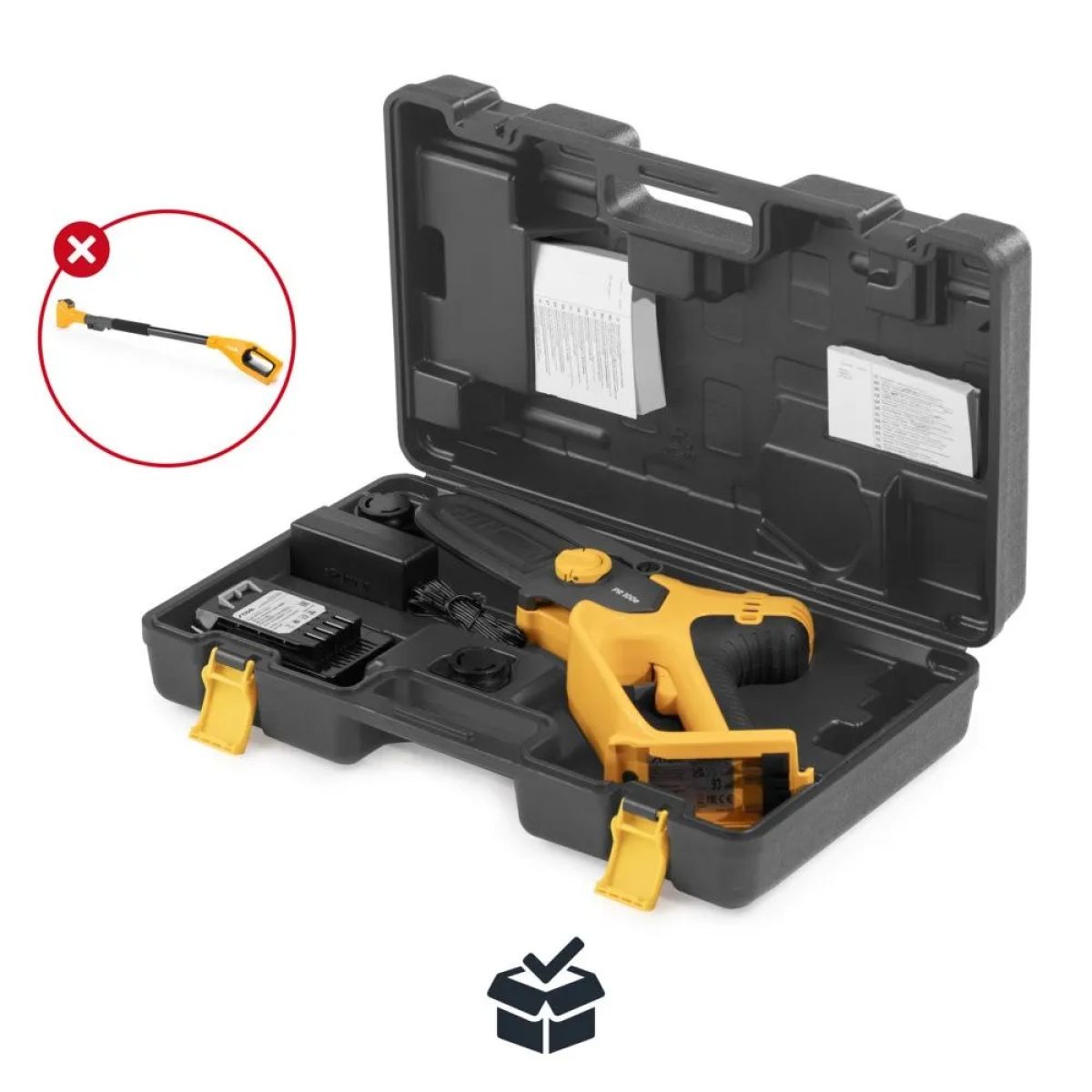 STIGA akkumulátoros ágvágó fűrész PR 100e Kit ( akkumulátor és töltő tartozék ) - Image 2